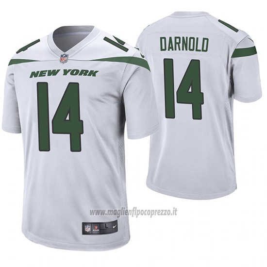 Maglia NFL Game New York Jets Sam Darnold Bianco